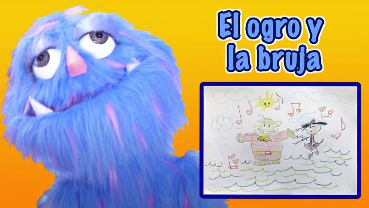Canción «El ogro y la bruja» con dibujos. Canciones para niños con Tristán.